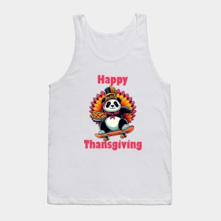 Thanksgiving Panda Tank Top